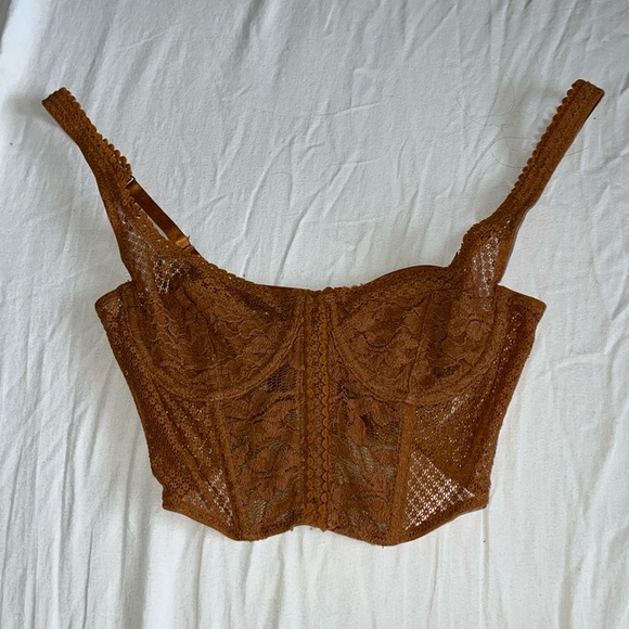 Urban Outfitters Other - Urban Outfitters Lacey Corset Bralette size small NWOT
